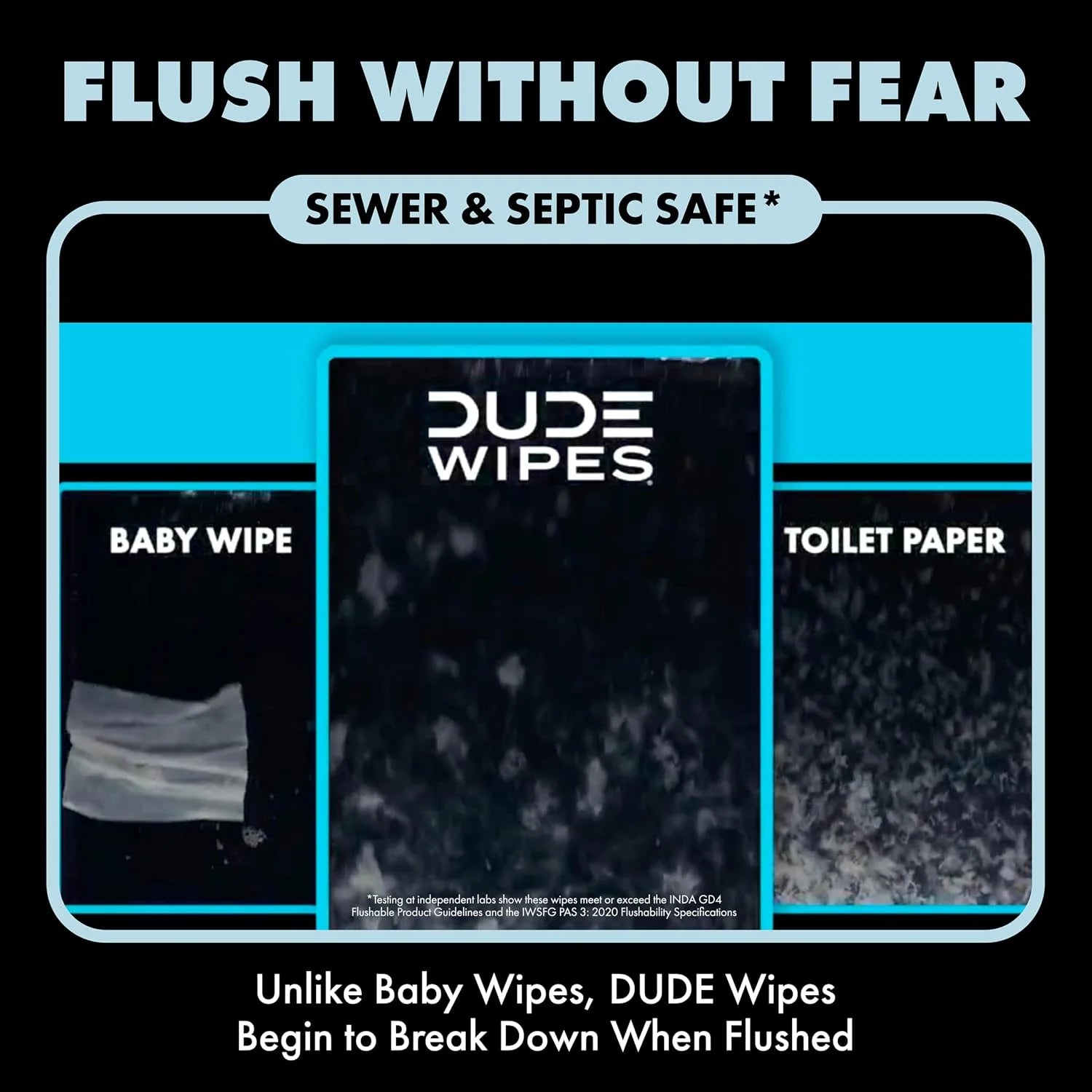 DUDE Wipes Medicated Hemorrhoid Flushable Wipes, Witch Hazel, 144 Count