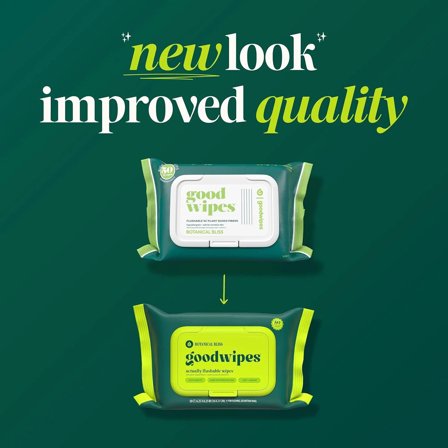 goodwipes Flushable Wipes (6 Pack) (50 Count (Pack of 6), Botanical Bliss)