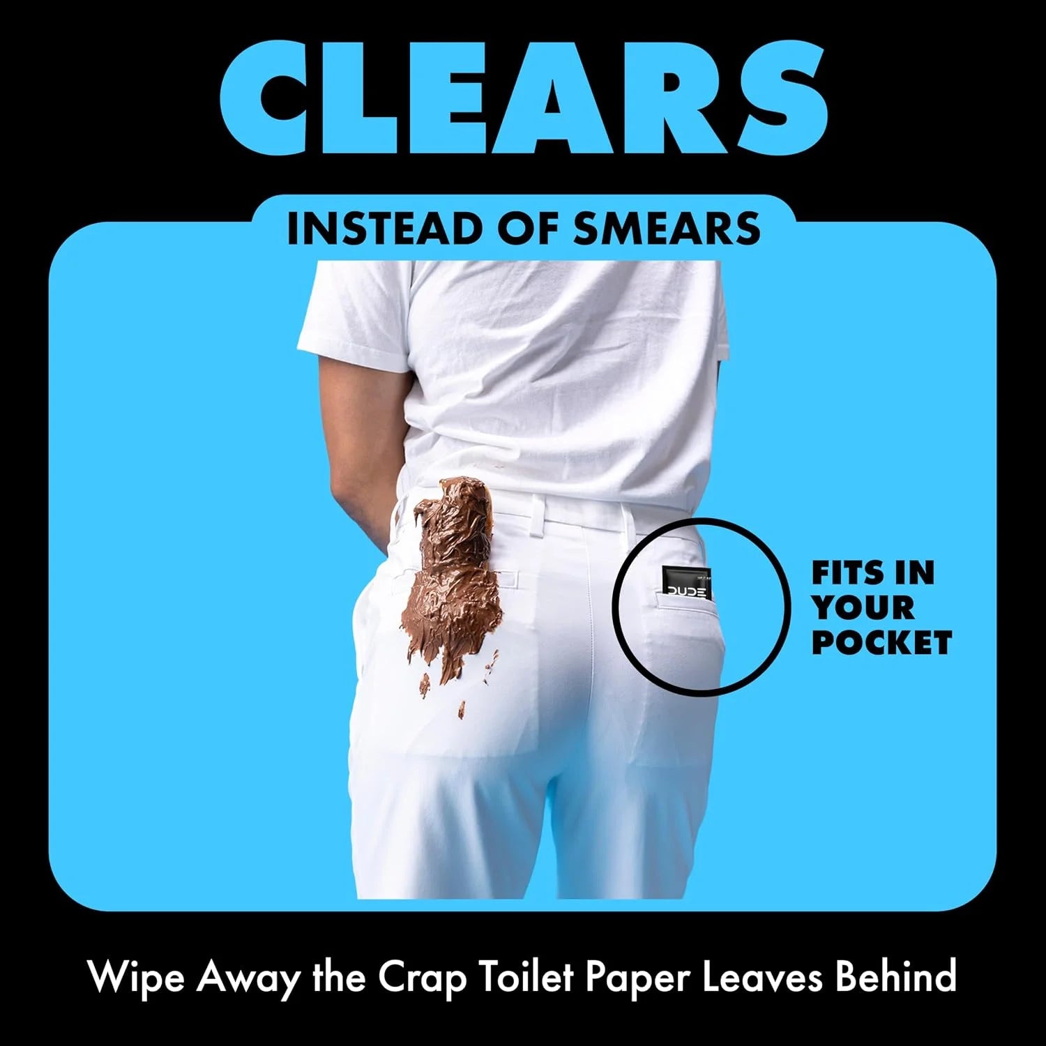 DUDE Wipes On-The-Go Unscented Adult Flushable Travel Wipes, 60 Count