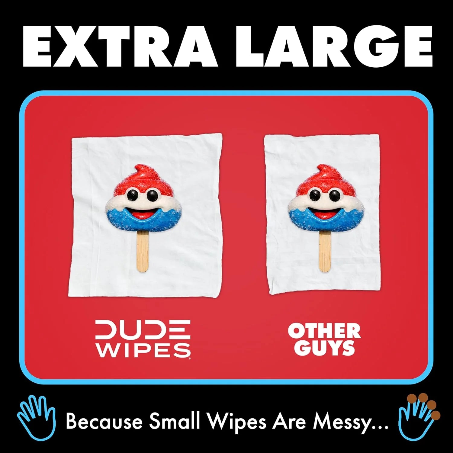 DUDE Wipes Poopsicle Adult Flushable Wet Wipes, Ice Pop Scented, 384 Count
