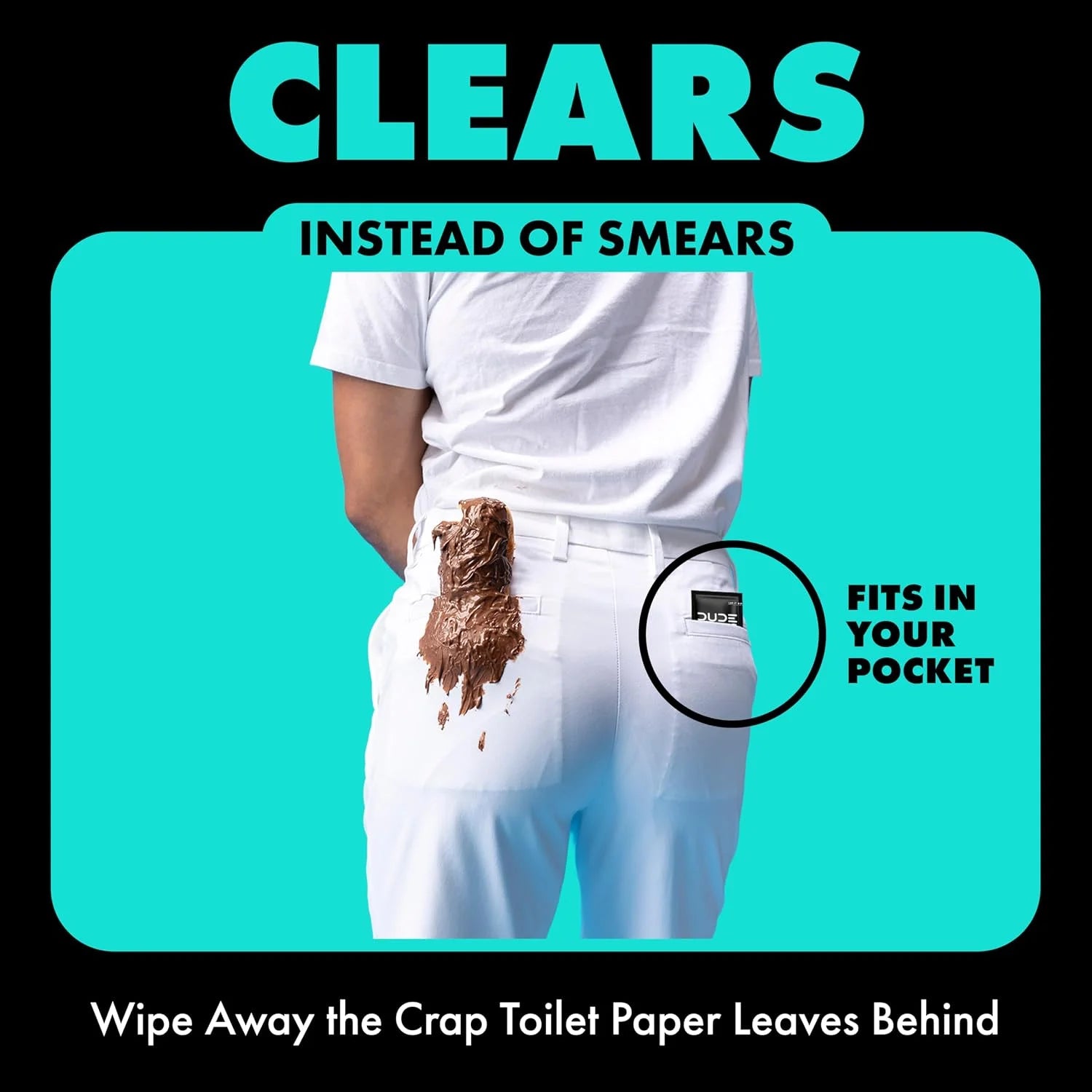 DUDE Wipes On-The-Go Mint Chill Adult Flushable Travel Wipes, 30 Count