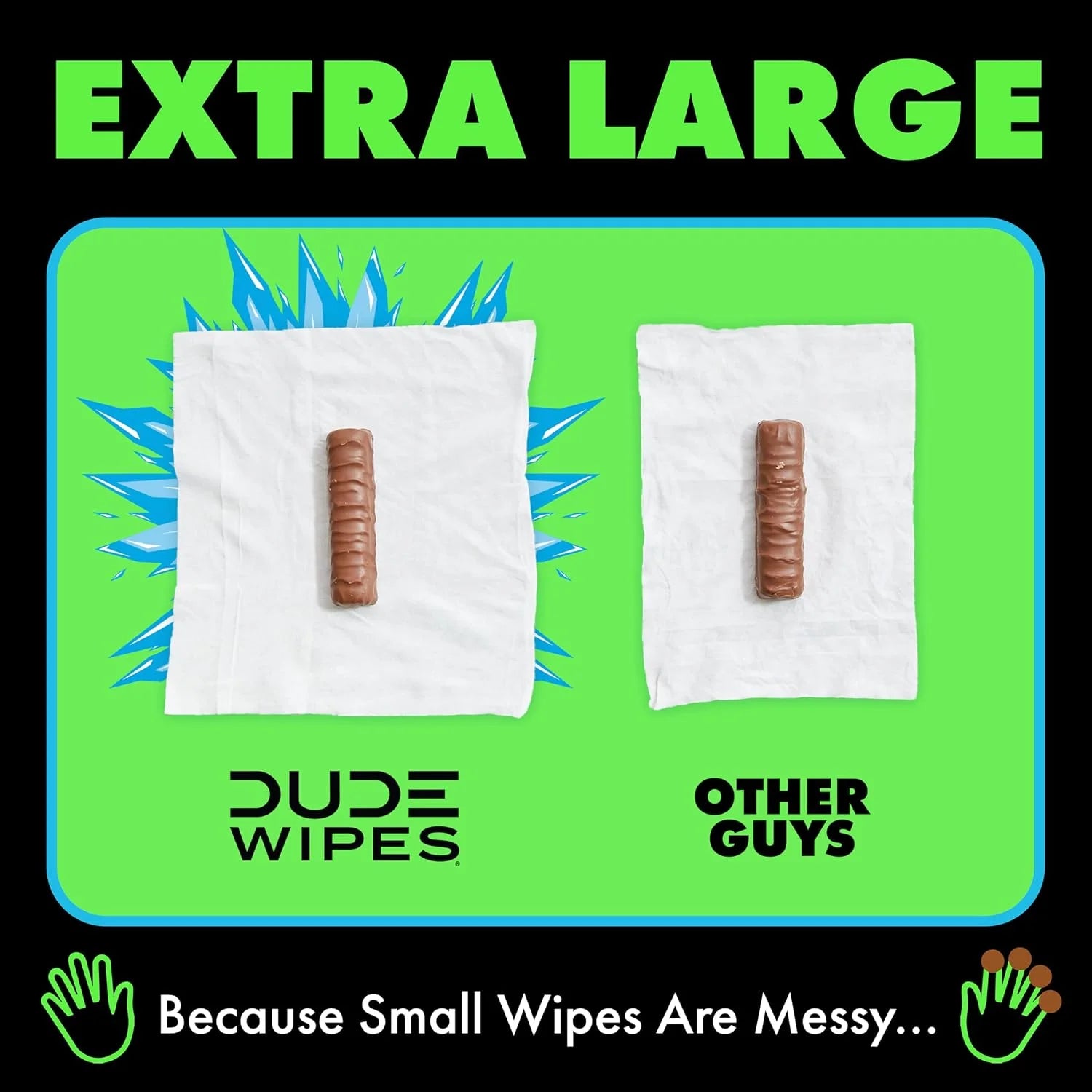DUDE Wipes MentHOLE XXtreme Adult Flushable Wet Wipes, Cooling, 48 Count