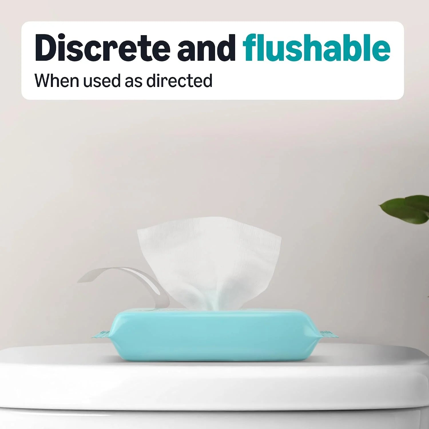 Amazon Basics Flushable Wipes, Coconut Scent, Hypoallergenic, Dermatologically Tested, 2 Packs of 48 (96 Count)